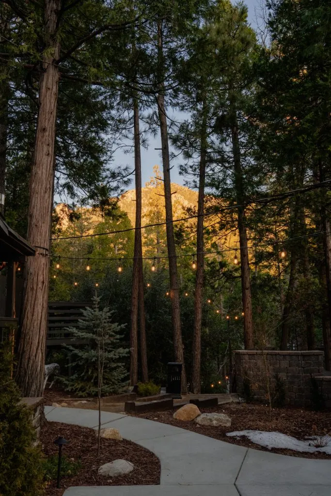 View of lily rock in Idyllwild, CA from the Freewyld cabins