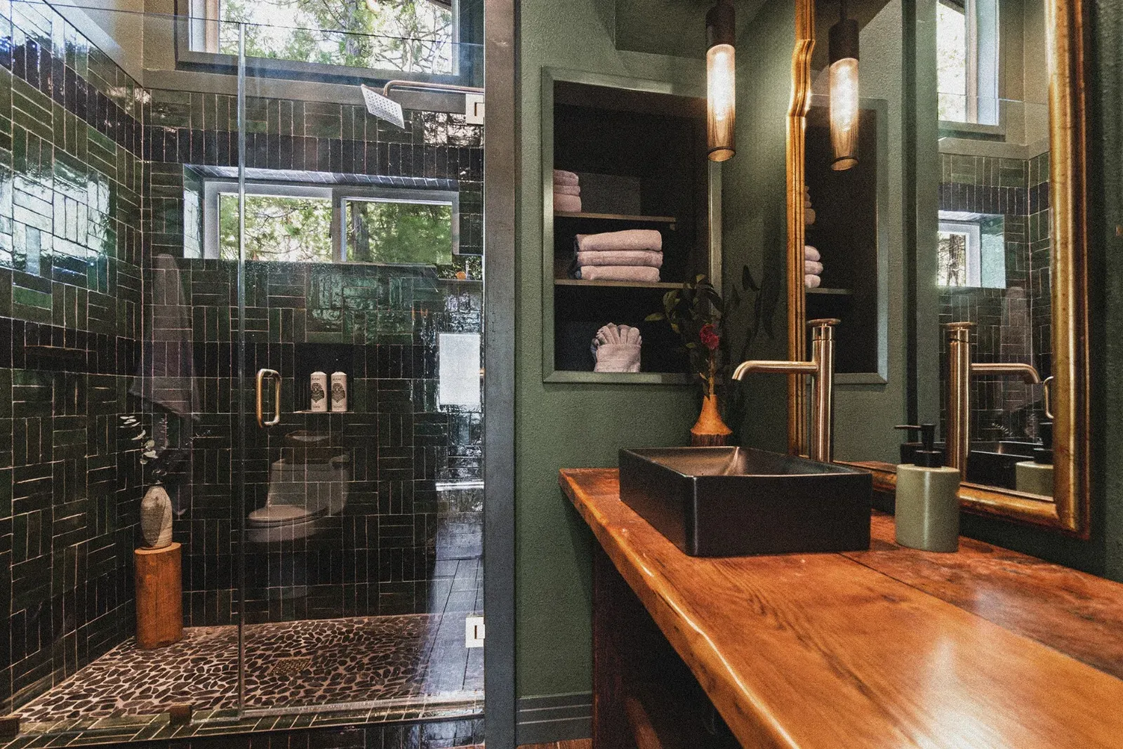 Enjoy the natural light in your spa-inspired bathroom.