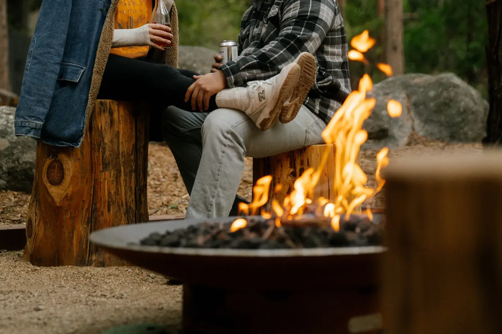 Sit around the fire pit and connect.
