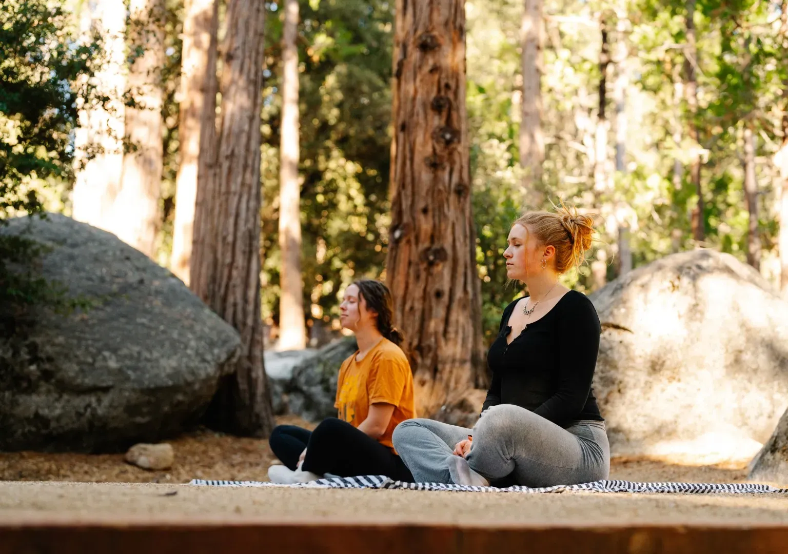 Hang out among the pine trees, birds, squirrels, and giant mountain rocks.