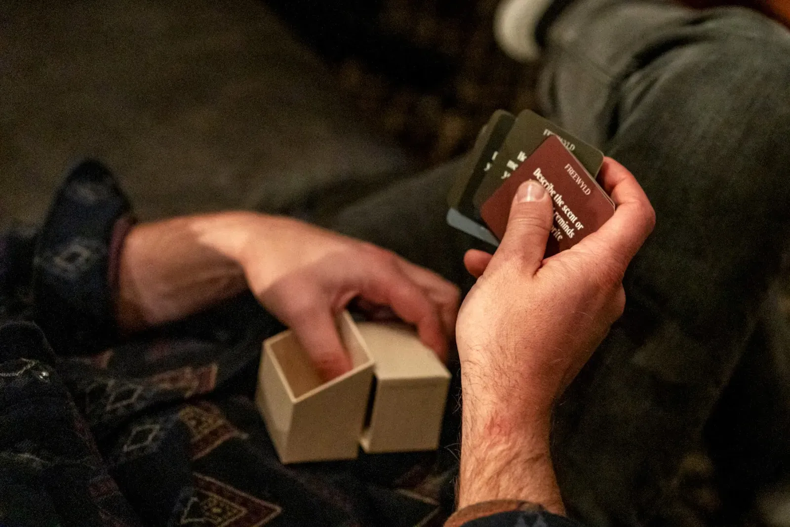 Use the Freewyld conversations cards to spark deep conversation.