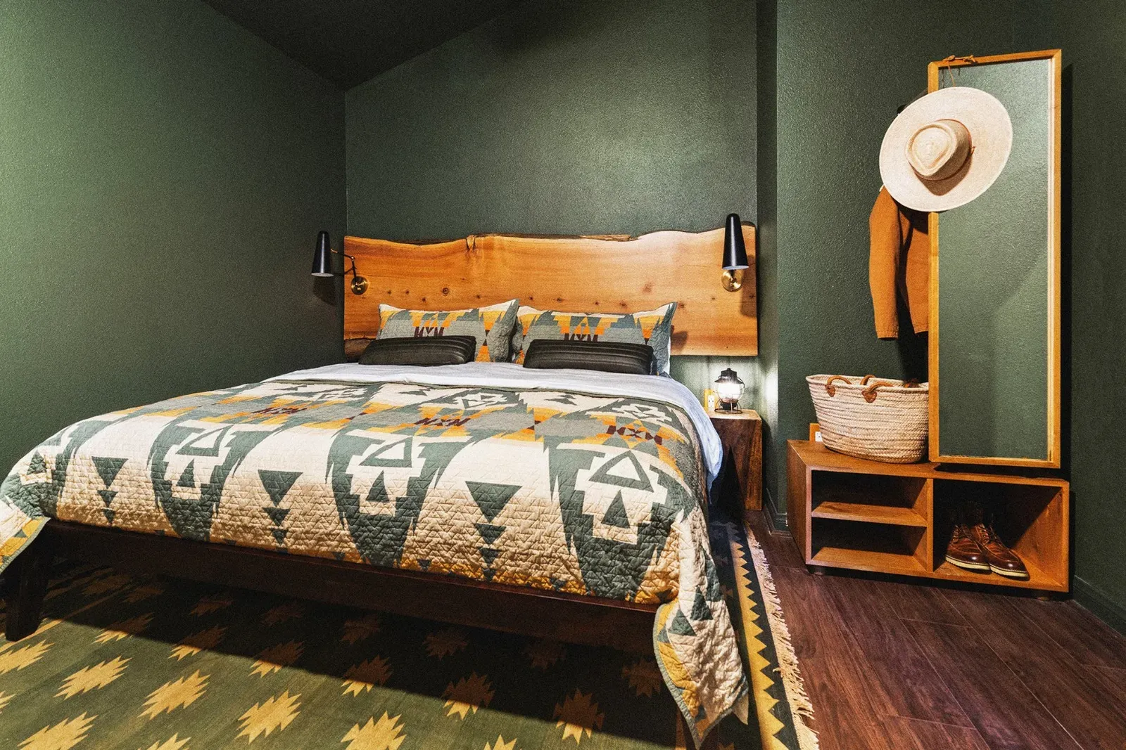 The master King-sized bedroom is comfortable and spacious.