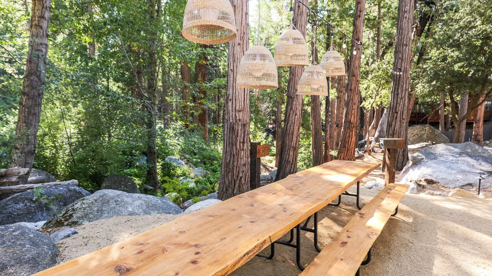 Enjoy fresh air, sunshine, and animal sightings in Wyldwood Park below the cabin.