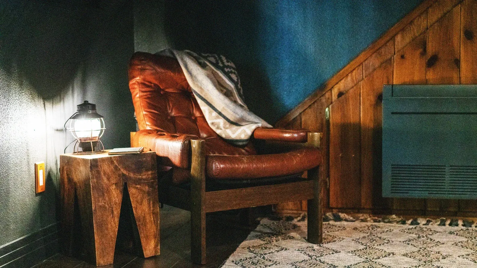 A corner chair is also a great option for reading or relaxing.
