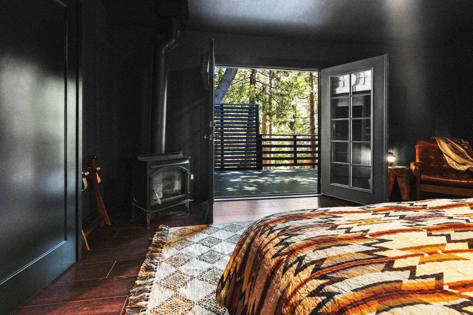 Patio doors open to the large private deck, so you're never far away from the natural beauty of Idyllwild.