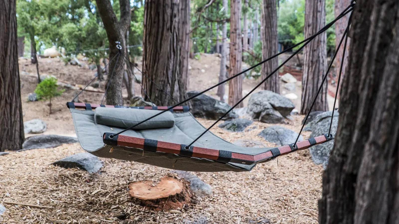 Enjoy a quiet moment in one of the many hammocks.