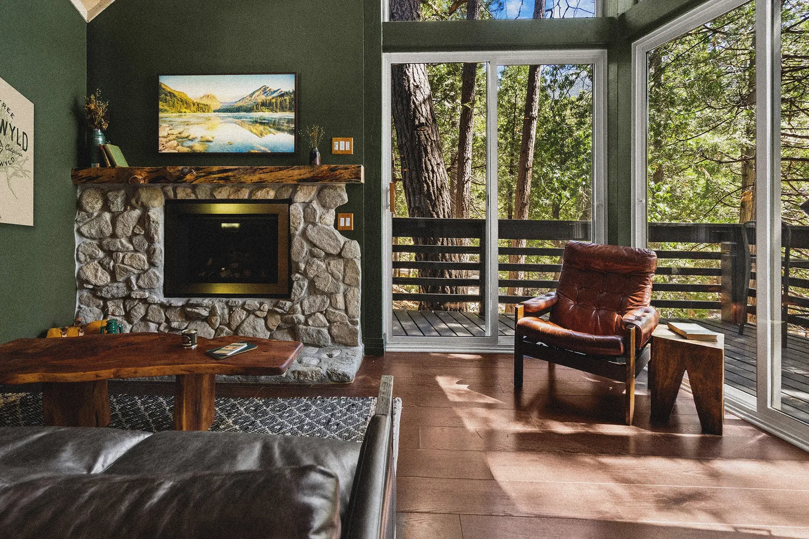 Interior of the Juniper Cabin by Freewyld in Idyllwild California